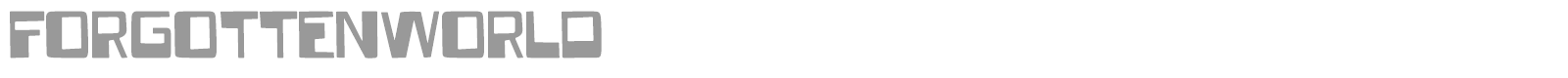 Forgotten World font preview